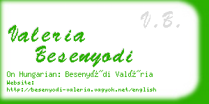 valeria besenyodi business card